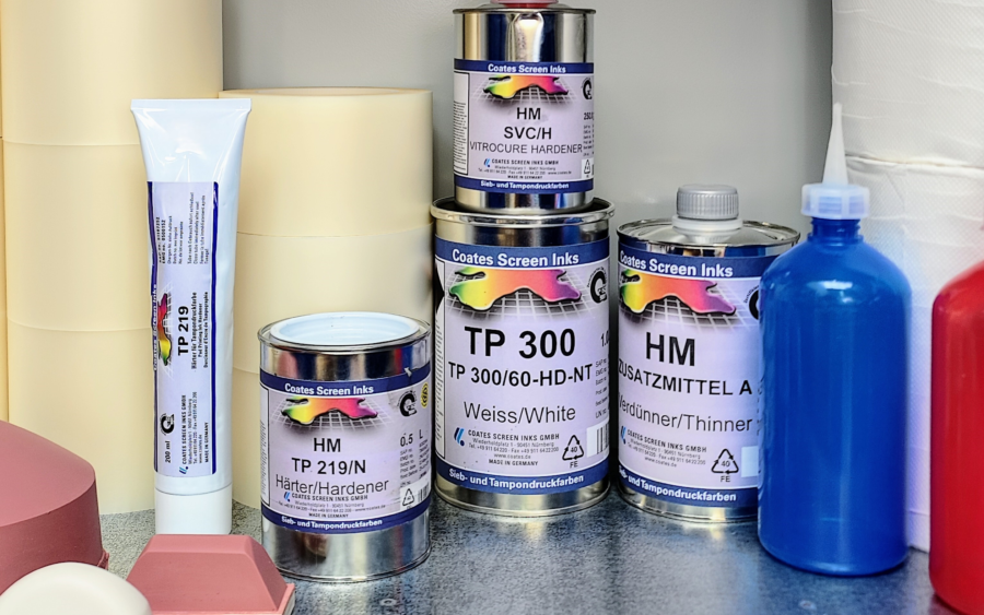 Tss tampondruck service schweiz hilfsmittel tampondruck coates screen inks siebdruckfarben tampondruckfarben zubehoer